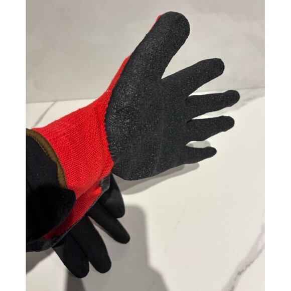 Pairs Coca Cola Protective Work Gloves Nylon Wrinkled Rubber Grip Red One Size - Picture 3 of 5